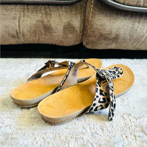 Blowfish Malibu Greco Style Natural Leopard Printed Patent Sandal size 7.5 - Picture 5 of 8